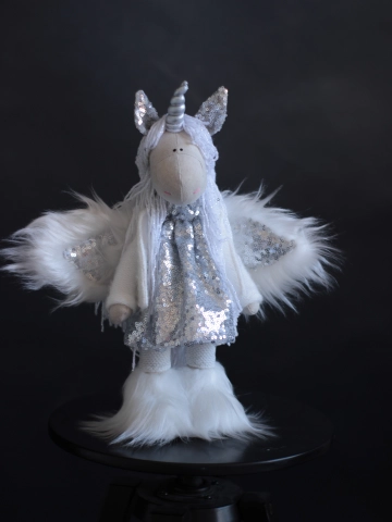 Белый Алликорн  интерьерная игрушка ручной работы